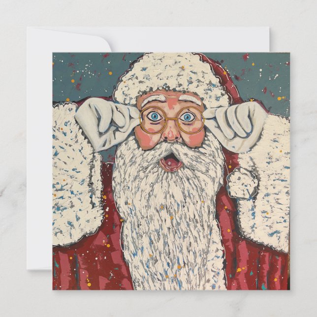 Tomte överraskad inbjudningar (Framsida)