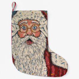 Tomte överraskad liten julstrumpa