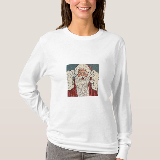 Tomte överraskad t shirt (Framsida)