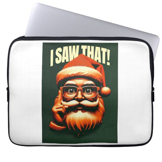 Tomte övervakar dig  laptop fodral (Framsidan)