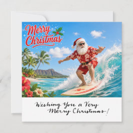 TOMTE på Hawaiis strand för jul Julkort