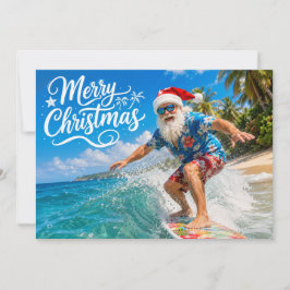 TOMTE på Hawaiis strand för jul Kort