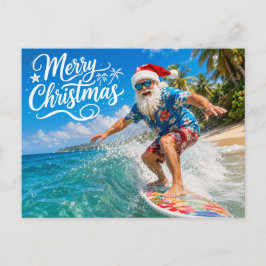 TOMTE på Hawaiis strand för jul Vykort