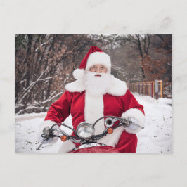 Tomte på motorcykel postkort vykort
