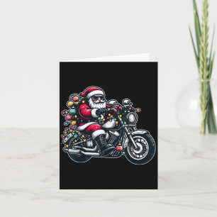 Tomte på motorcykel Rolig Biker Jul Xm Kort