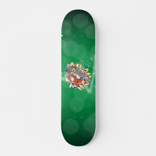 Tomte på skateboard (Framsida)