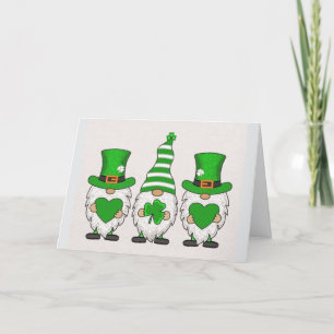 Tomte på St. Patricks dag Helgkort