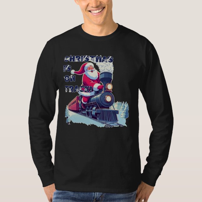 Tomte på tåg t shirt (Framsida)