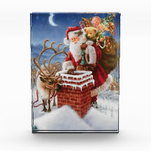 Tomte på taket fotoblock