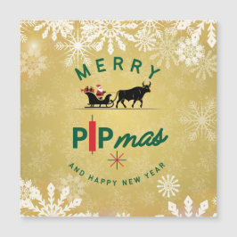Tomte på tjur-släde – Forex Pipmas-present