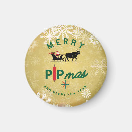 Tomte på tjur-släde – Forex Pipmas-present Magnet