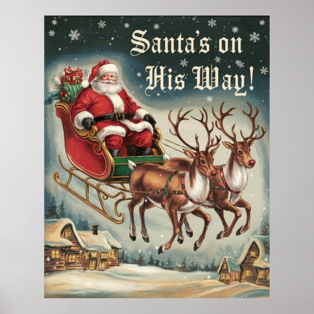 Tomte på väg! poster (Framsidan)