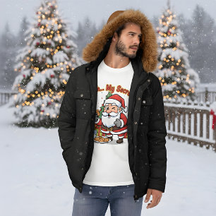 Tomte påkommen med att stjäla kakor Rolig tecknad T Shirt