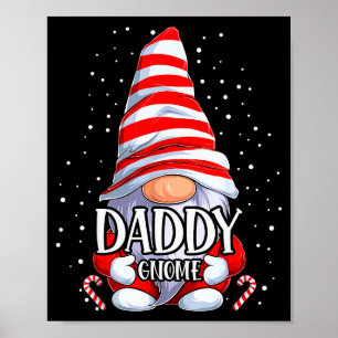 Tomte Pappa Jul Pyjamas Matchande Familjegrupp Poster
