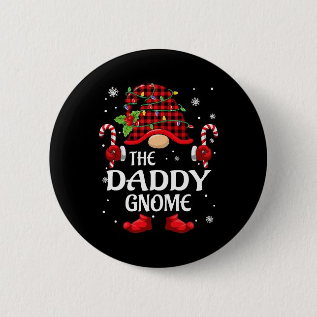 Tomte Pappa Matchande Jul Pyjamas För Familjen  Knapp (Framsida)