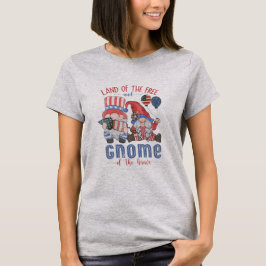 Tomte Patriotiska De Fria Markens Hem för Modiga T Shirt