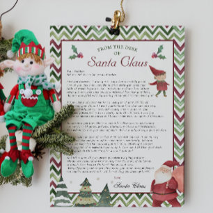 Tomte   Pensionärsbrev jul Santa's skrivbord Inbjudningar