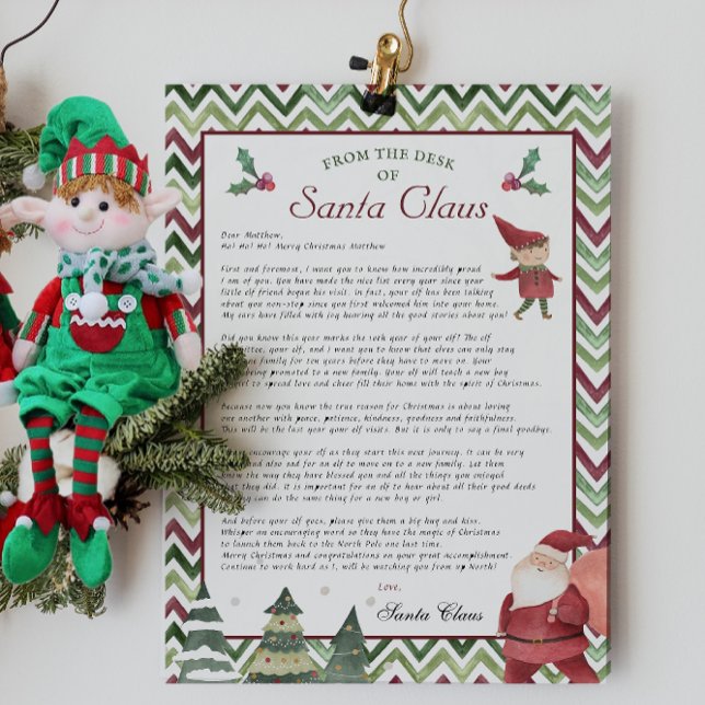 Tomte | Pensionärsbrev jul Santa's skrivbord Inbjudningar (Skapare uppladdad)