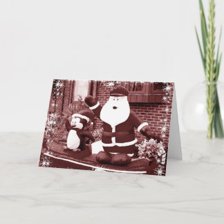 Tomte & pingvinvän vinkar helgkort