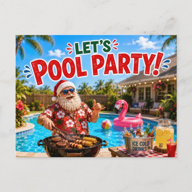 Tomte Pool Julfest Inbjudan  (Framsida)