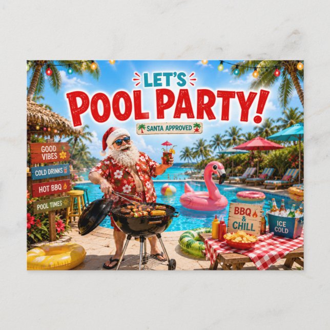 Tomte Pool Julfest Inbjudan  (Framsida)