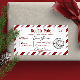 Tomte Post Nordpolen Jul Fraktsedel