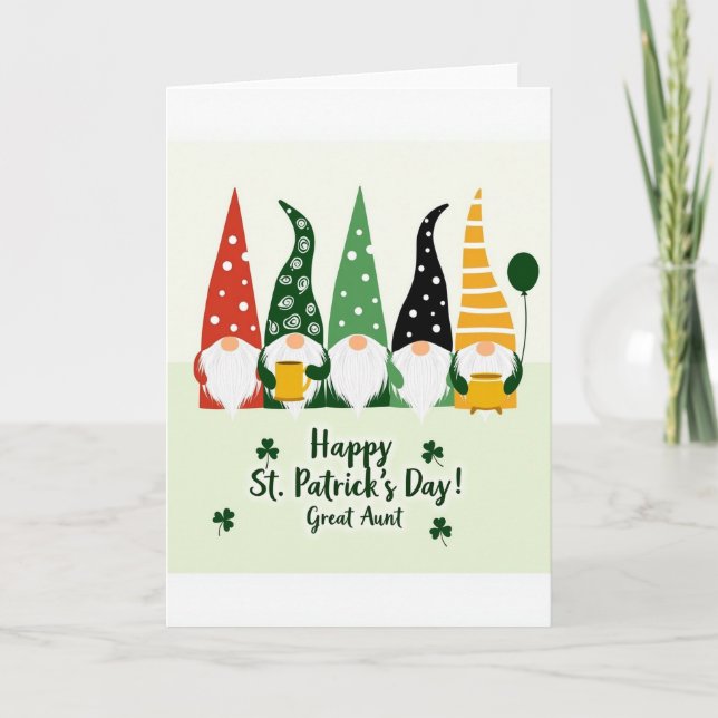 Tomte-ränder St Patricks Day-kort Kort (Framsida)