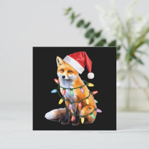 Tomte Räv Julbelysning Räv Älskare Julpresent Julkort