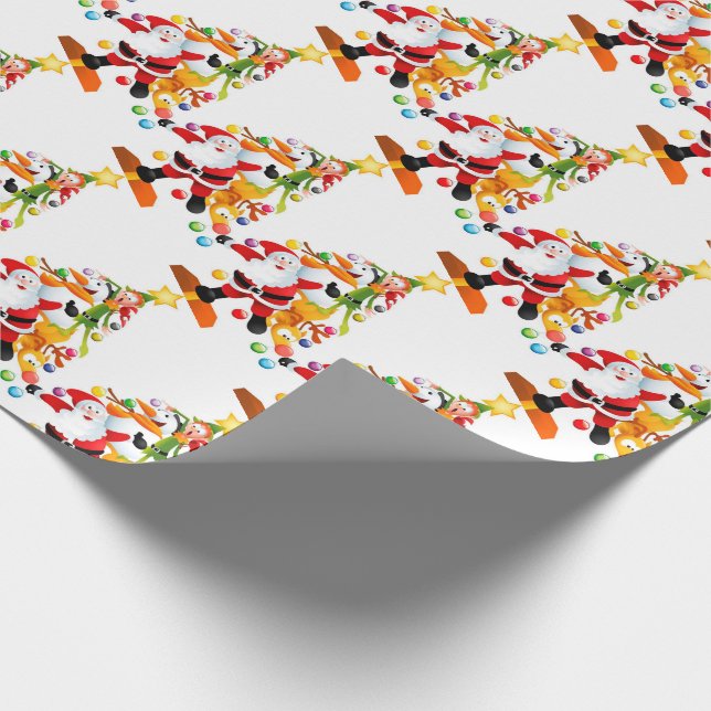 Tomte, Ren, Snömannen och Alv Presentpapper (Hörn)