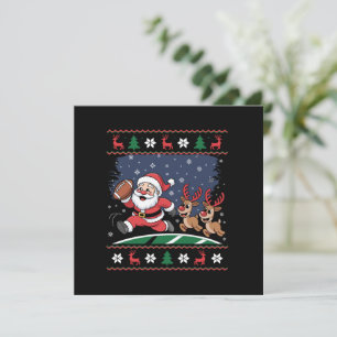Tomte Renar Spelar Amerikansk Fotboll Fula Xmas Inbjudningar