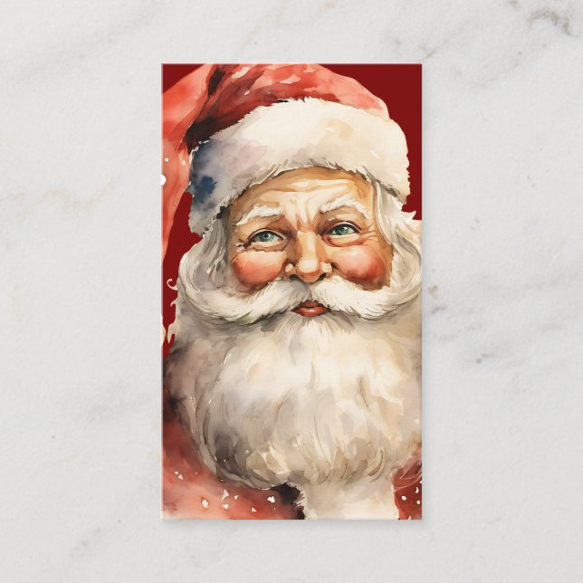 Tomte Retro jul Visitkort (Framsida)