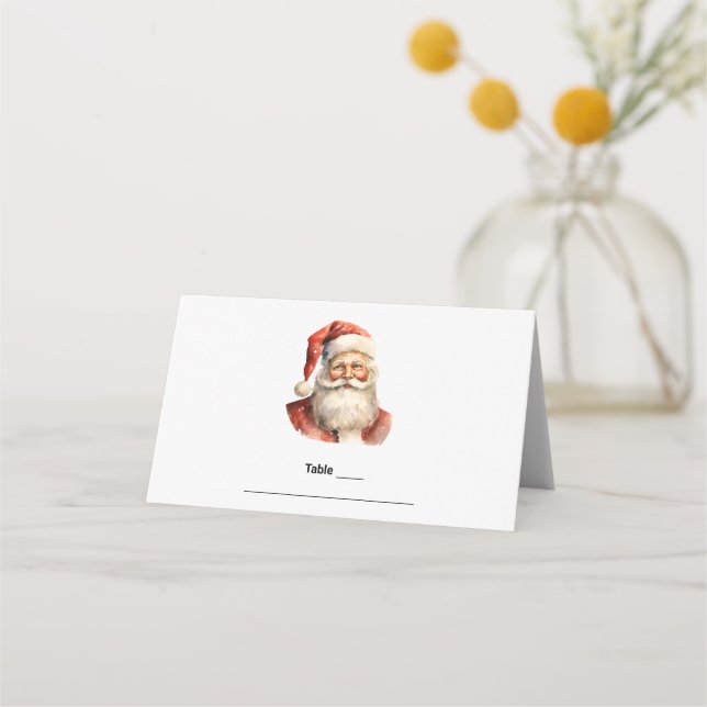 Tomte Retro Julbord Placeringskort (Framsida)