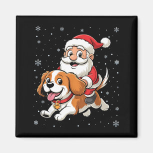 Tomte ridande Cavalier King Charles Spaniel D Magnet