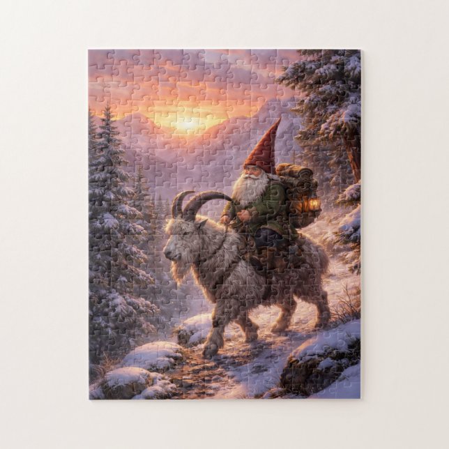 Tomte ridande på bergget pussel (Vertikal)