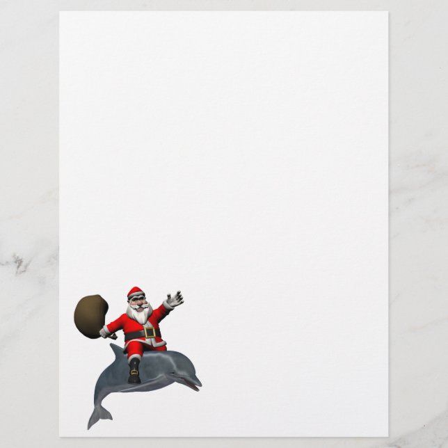 Tomte ridande på delfin (Framsida)