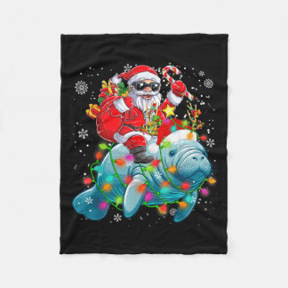 Tomte Ridning Mana Ren Jul Belysning Hav Fleecefilt