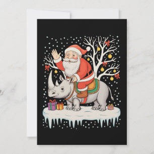 Tomte Ridning Noshörning Snö Julbelysning Xmas Inbjudningar