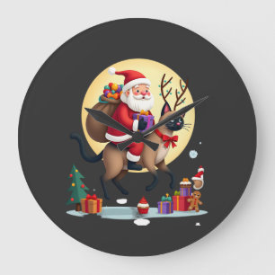 Tomte Ridning Ren Siamkattt Julgran L Stor Klocka