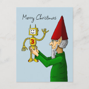 Tomte & Robot Julkort Vykort