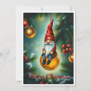 Tomte Rolig Trendig Nyckfull Fantasy Ingen bild Julkort
