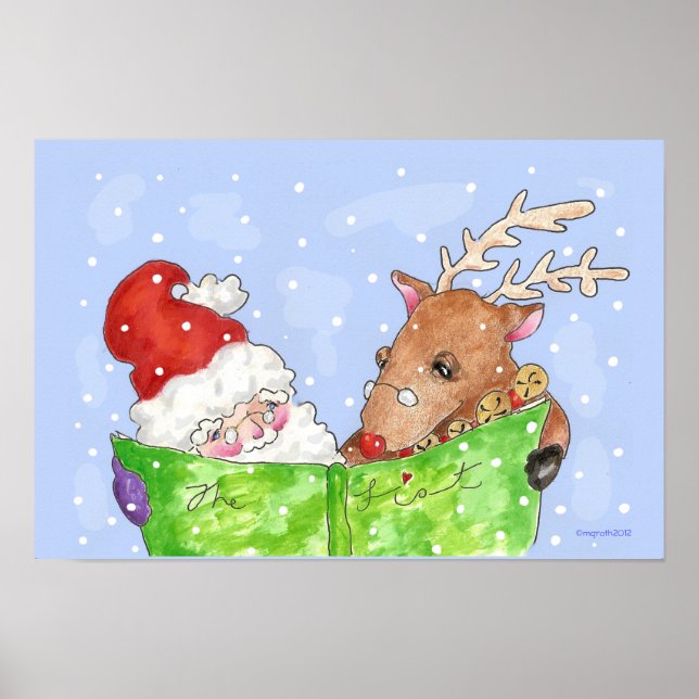 Tomte, Rudolf och Listan Poster (Framsidan)