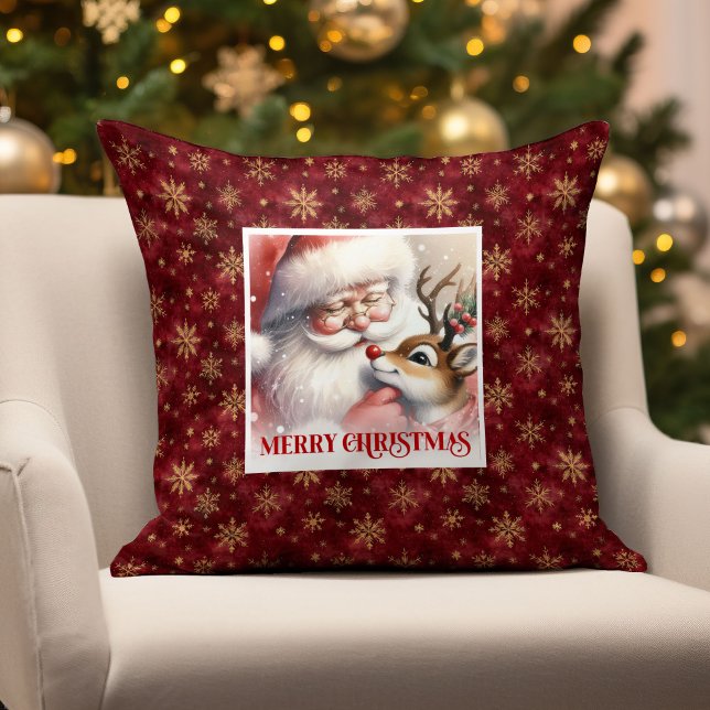 Tomte Rudolph Julkudde Festiv Accent Kudde (Santa Claus Rudolph Christmas Pillow Festive Accent

)