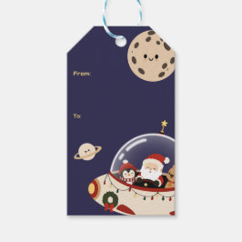 Tomte Rymdskepp Jul Presentetikett