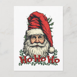 Tomte säger: Ho ho ho på en Helg Vykort