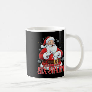 Tomte säger sex sju 67 Meme jul Holiday 6 7 Kaffemugg