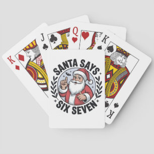 Tomte säger sex sju 67 Tomte jul Xmas Casinokort