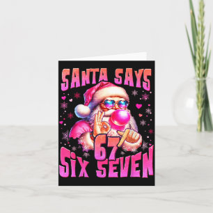Tomte säger sex sju 6 7 Meme Tomte Nk Bubble Jul Kort
