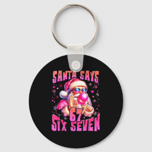 Tomte säger sex sju 6 7 Meme Tomte Nk Bubble Jul Nyckelring
