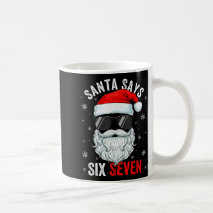 Tomte säger sex sju julpojkar män rolig meme kaffemugg