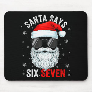Tomte säger sex sju julpojkar män rolig meme musmatta